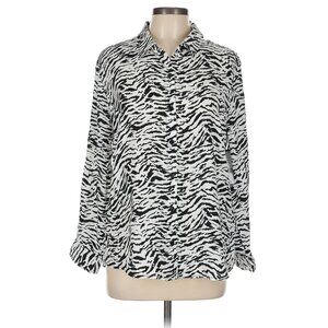 Liverpool Los Angeles animal print, long sleeve blouse